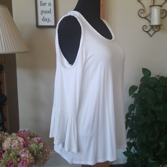 Chico's Tops - Chico's braided cold shoulder top